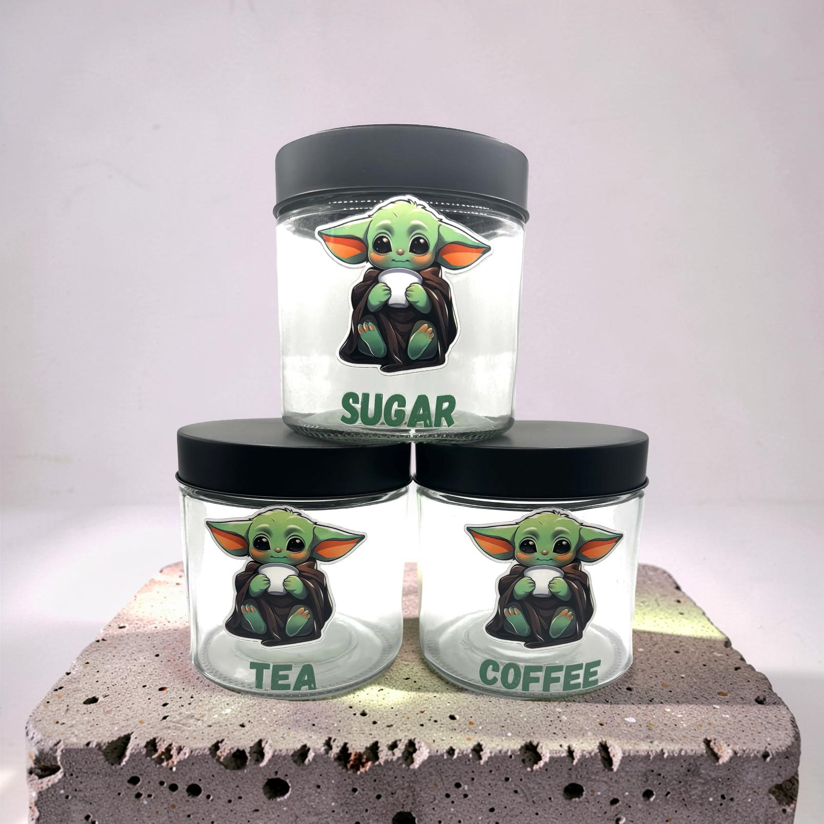 Baby Yoda storage jars